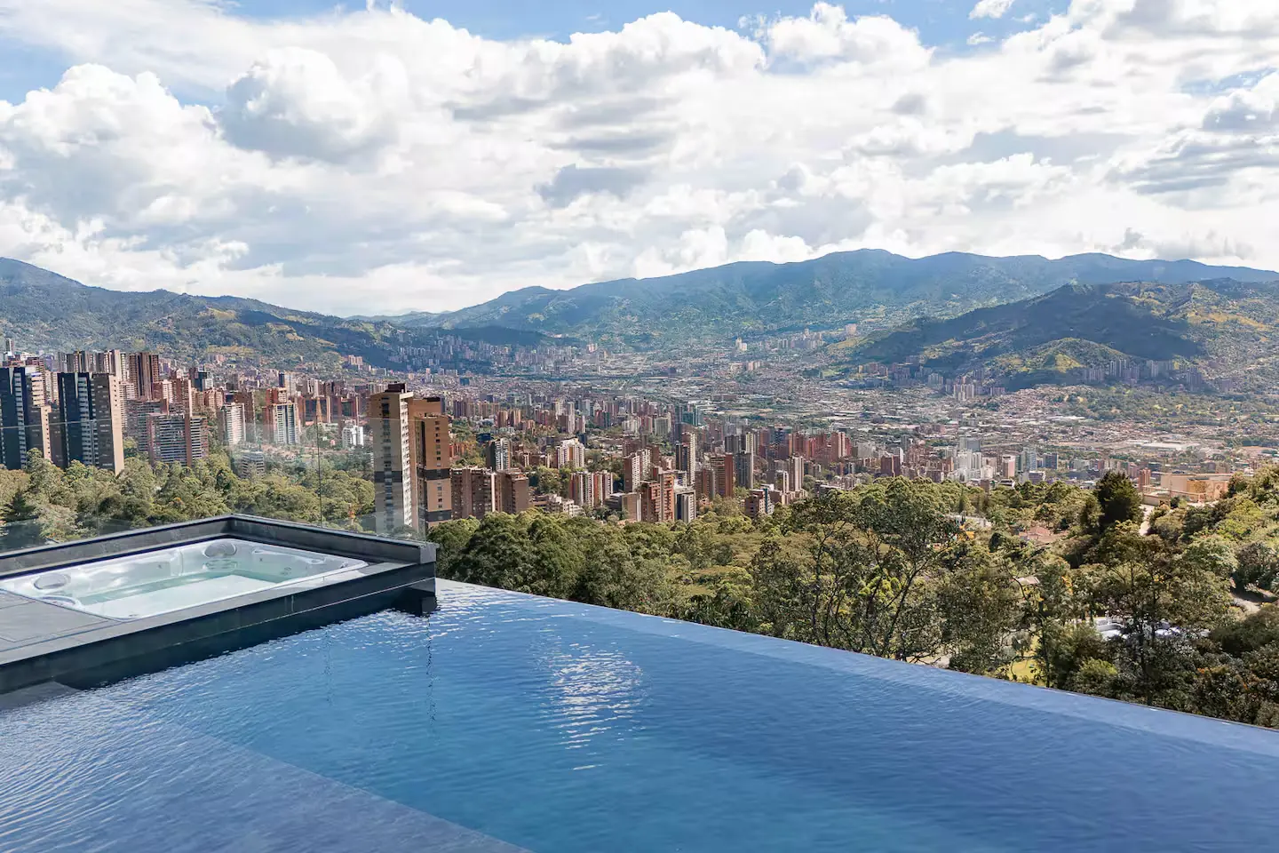 Medellín skyline at dusk